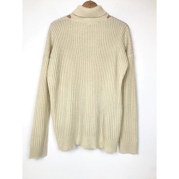 B-Sharp Oversized Turtleneck Strap Sweater Sz M - Picture 5 of 8